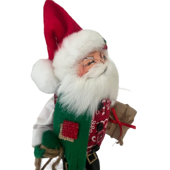 Annalee 9" Rustic Yuletide Santa & Sack W/Original Tag - Picture 11 of 16